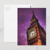 Carte Postale Purple Big Ben (Devant / Derrière)