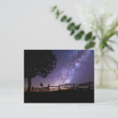 Carte Postale Purple Blue Night Sky Space Univers (Debout devant)