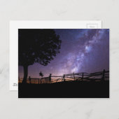 Carte Postale Purple Blue Night Sky Space Univers (Devant / Derrière)