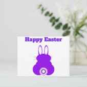 Carte Postale Purple Bunny Pâques (Debout devant)