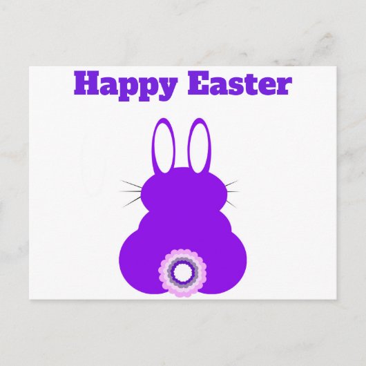 Carte Postale Purple Bunny Pâques (Devant)