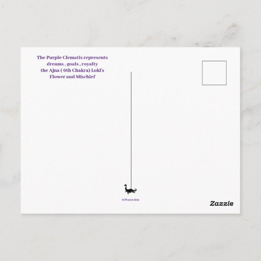 Carte postale Purple Clematis (Dos)