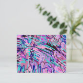 Carte Postale Purple Dream Expressive Abstrait (Debout devant)