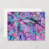 Carte Postale Purple Dream Expressive Abstrait (Devant / Derrière)