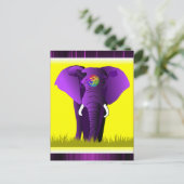 Carte postale Purple Elephant (Debout devant)