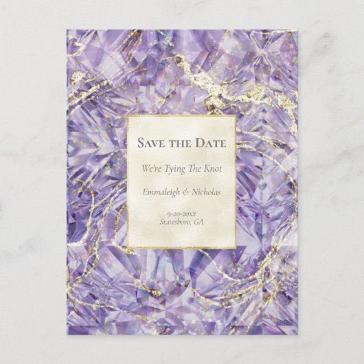 Carte Postale Purple Euphoria Spinel Gemstone Enregistrer la dat (Devant)
