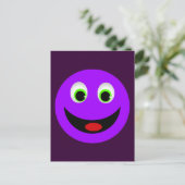 CARTE POSTALE PURPLE FACE HEUREUSE (Debout devant)