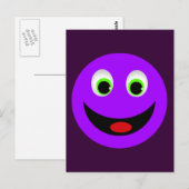 CARTE POSTALE PURPLE FACE HEUREUSE (Devant / Derrière)