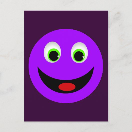 CARTE POSTALE PURPLE FACE HEUREUSE (Devant)