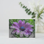 CARTE POSTALE PURPLE FLORAL (Debout devant)