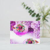 Carte Postale Purple Floral (Debout devant)