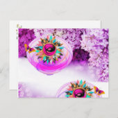 Carte Postale Purple Floral (Devant / Derrière)