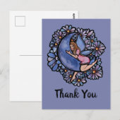 Carte Postale Purple Flower Moon Fairy (Devant / Derrière)
