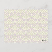 Carte Postale Purple Flowers Illustrated Botanical Pattern (Dos)