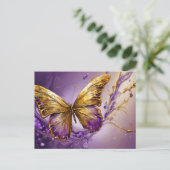 Carte Postale Purple & Gold Butterfly # 19 (Debout devant)