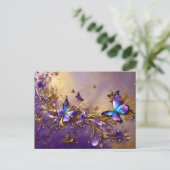 Carte Postale Purple & Gold Butterfly # 21 (Debout devant)