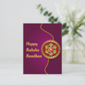 Carte Postale Purple & Gold Happy Raksha Bandhan (Debout devant)