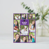 Purple Graduate Photo Collage Graduation