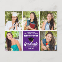 Purple Graduate Photo Collage Moderne Graduation