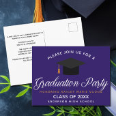 Carte Postale Purple graduation Class of 2023 Custom Party