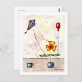 Carte Postale Purple Kite Flower (Devant / Derrière)