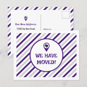 Carte Postale Purple Nous Avons Déménagé Déménagé