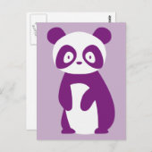 Carte postale Purple Panda (Devant / Derrière)