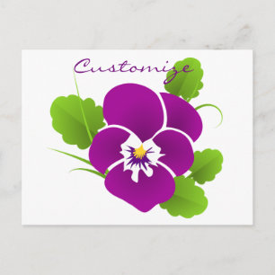 Carte Postale Purple Pansy Flower Thunder_Cove