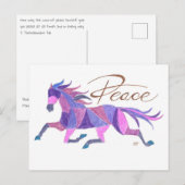 Carte Postale Purple Peace Horse Par Sherry Jarvis (Devant / Derrière)