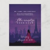 Carte Postale Purple Pink Paris Fireworks Quinceañera (Devant)