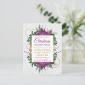 Carte Postale Purple Poinsettia Soirée de Noël (Debout devant)