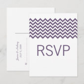 Carte Postale Purple Simple Chevron RSVP (Devant / Derrière)
