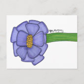 Carte Postale Purple Square Flower Postcard (Devant)