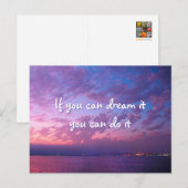 Carte Postale Purple Sunset Ocean Photo Dream It Do It Modern (Devant / Derrière)