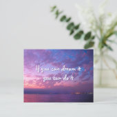 Carte Postale Purple Sunset Ocean Photo Dream It Do It Modern (Debout devant)