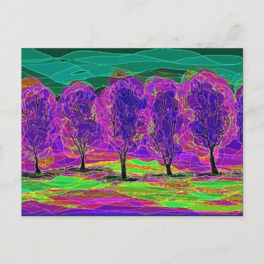 Carte Postale Purple Trees par Mark Edward Westerfield (Devant)