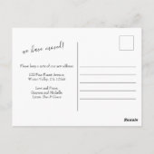 Carte Postale Purple Winter Forest Holiday Moving Faire-part (Dos)