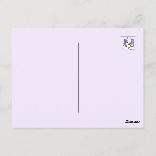 Carte Postale Purr-anormal Cat-tivity - Halloween Cat Design (Dos)