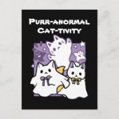 Carte Postale Purr-anormal Cat-tivity - Halloween Cat Design (Devant)