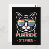 Carte Postale Purride - Cute Cat Pride LGBTQ (Devant / Derrière)
