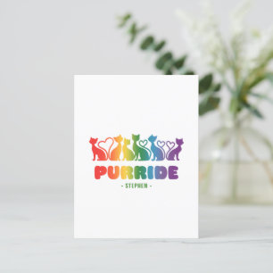 Carte Postale Purride - Rainbow Cat Silhouette LGBTQ+ Pride Pun