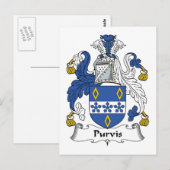 Carte Postale Purvis Family Crest (Devant / Derrière)