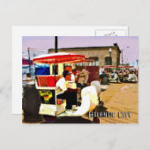 Carte Postale Pushcart sur la promenade (Devant / Derrière)