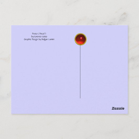 Carte Postale Putto dans un ciel bleu déverse une cascade de fle (Dos)