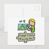 Carte Postale Puzzle Conserver le calme (Devant / Derrière)