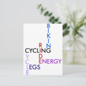 Carte Postale Puzzle de mots à vélo (Debout devant)
