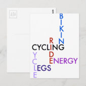 Carte Postale Puzzle de mots à vélo (Devant / Derrière)