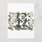 Carte Postale Puzzle Dollar (Devant)