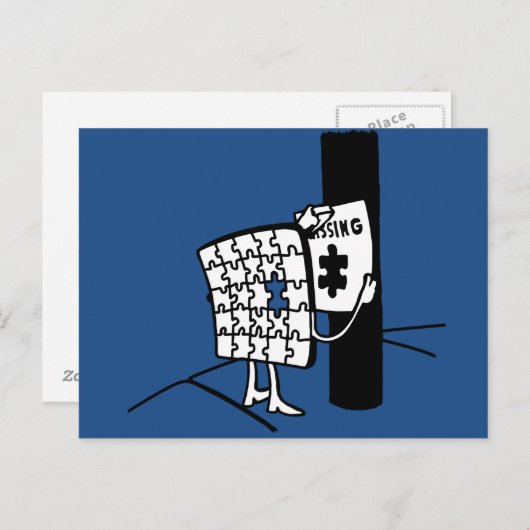 Carte Postale Puzzle manquant (Devant / Derrière)