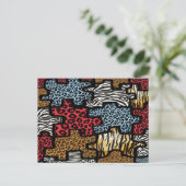 Carte Postale Puzzle Rockabilly Impression Animale RAB (Debout devant)